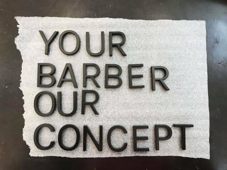 non lumineux lettres p00 barber concept