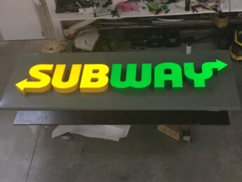 lumineux lettre P6 atelier subway